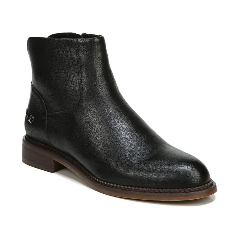 Franco Sarto Black Leather Ankle Boots